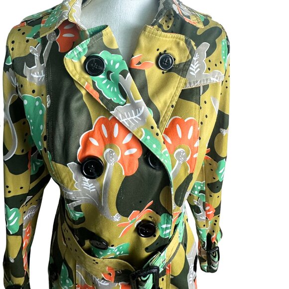 Belted Floral Trench coat Size:2 - Picture 6 of 8